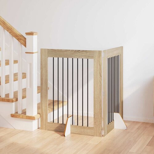  Vrata za pse s postoljem 2 pcs Hrast sonoma 80 x 100 cm Cene