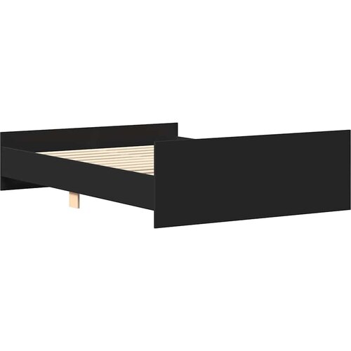  Okvir kreveta s uzglavljem i podnožjem crni 120 x 200 cm Slike