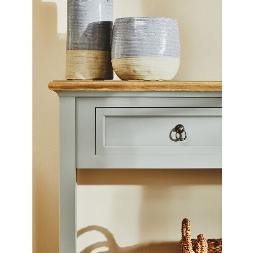 Premier Housewares Sivi pomoćni stol od masivne paulovnije 34,5x99 cm Henley &amp;ndash; Slike