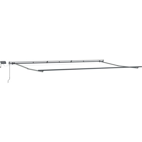 VidaXL Ručna uvlaka tende s LED svjetlima, žuta i narančasta 600x300 cm Slike