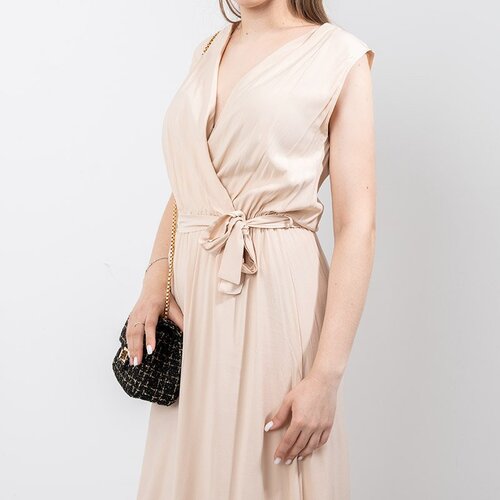 Resti Beige women's maxi dress - Clothing Cene