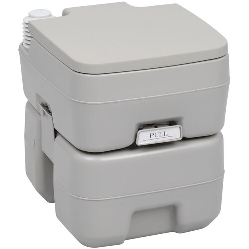 VidaXL Prenosno strani&amp;scaron;če za kamping sivo 20+10 L Slike