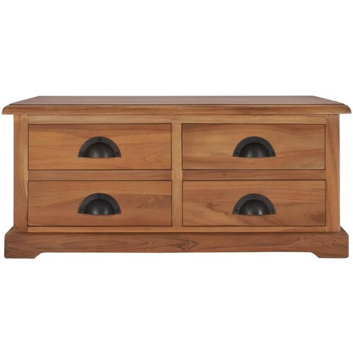 Maison Chic Klubska mizica - kavna mizica - Nizka mizica 68x68x30 cm trdna tikovina, (21754968) Cene