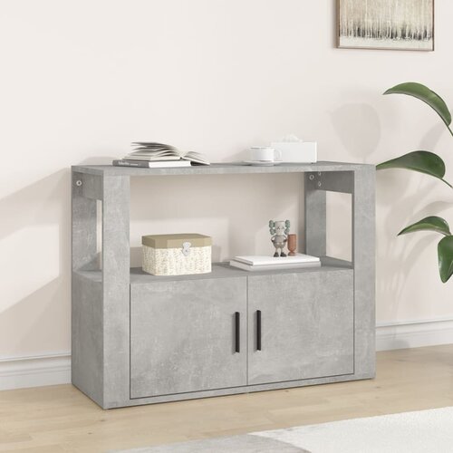 VidaXL Komoda betonsko siva 80x30x60 cm inženirski les Slike