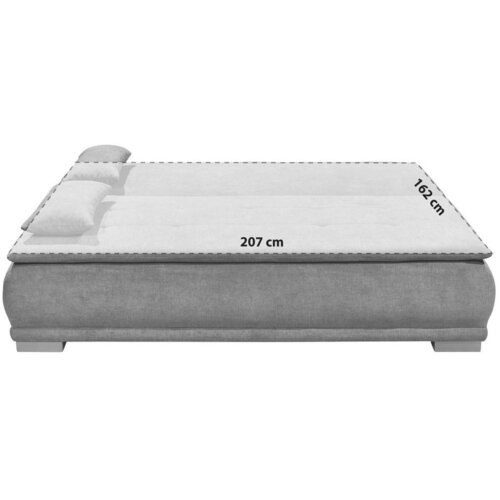 MID.YOU ZOFA S POSTELJNO FUNKCIJO, temno siva tekstil, leseni material Slike