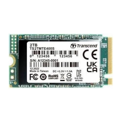 Transcend 2TB, M.2 2242, PCIe Gen3x4, NVMe, SATA3 M Key, 3D NAND, DRAM-less, Read up to 2000 MB/s, Write up to 1700 MB/s, Single-sided Cene