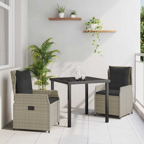  Vrtni set za objed 3 pcs Svijetlo siva poliratan Cene