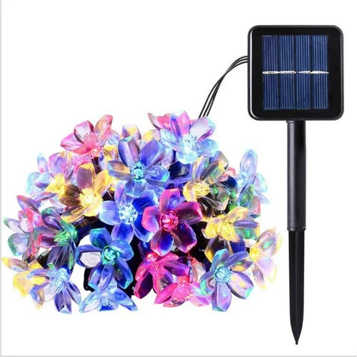 GOLDWAY Zunanje sončne nizaste luči, 6,5 m 30 LED solarnih pravljičnih lučk z 8 načini osvetlitve, dekoracija luči za božično drevo, večbarvna, (21978857)