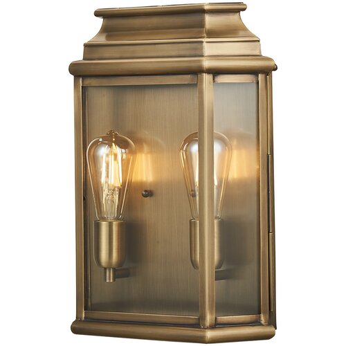 Elstead Lighting Elstead St Martins Velika stenska svetilka z 2 lučema - medeninasta povr&scaron;ina IP44, E27, (22099959) Cene