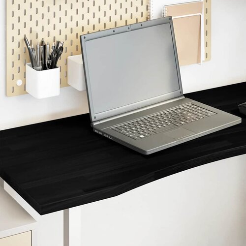 VidaXL Mizna plo&amp;scaron;ča temno rjava 120x50x2,5 cm trdna hrastovina Slike