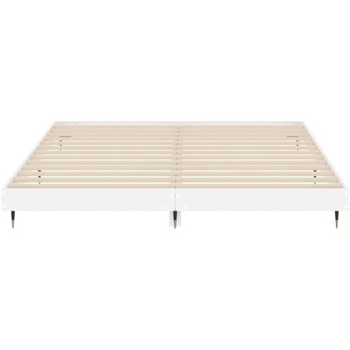 vidaXL Okvir za krevet visoki sjaj bijeli 160x200 cm konstruirano drvo Cene