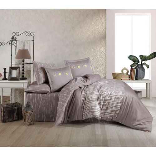 Lessentiel Maison Komplet posteljine Adalia, 240x260 cm, Sivi Cene