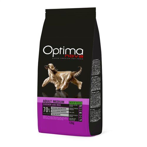  Optimanova Medium Adult piletina i riža - 2 x 12 kg Cijene