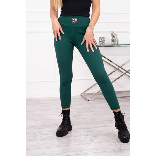 Kesi Ribbed high-waisted leggings in dark green Cijene