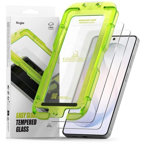 Kaljeno staklo Ringke Easy Slide (2 kom) za Samsung Galaxy S26 Ultra sa montažnim okvirom &amp;ndash; clear Slike