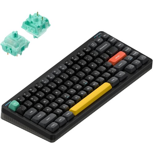 Nuphy Halo75 v2 Brezžična Mehanska Tipkovnica / Obsidian Black Mint Switch, (22126184) Cene