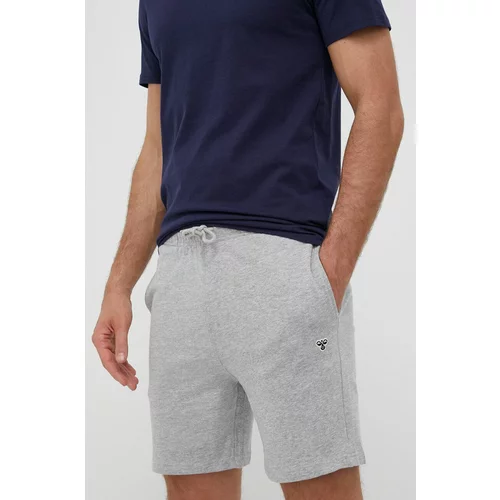 Hummel Kratke hlače za muškarce, boja: siva, melanž