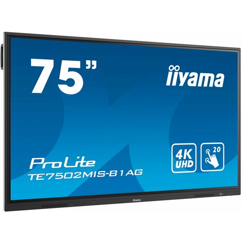 Iiyama ProLite TE7502MIS-B1AG75" Diagonal Class LED-backlit LCD display Android 4K UHD (2160p) 3840 x 2160 black matte monitor Cene