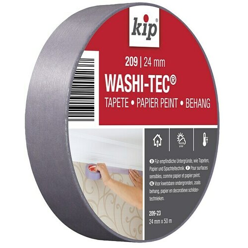 KIP Fineline trak Washi-Tec za tapete 209 (Samolepilen, 50 m x 24 mm x 0,08 mm, Temperaturna odpornost: 0 &deg;C - 90 &deg;C) Cene