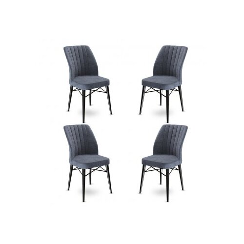 Hanah home Flex set stolica, 45x93x42 cm, 4 dijela, antracit-crna Cene