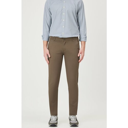 AC&Co / Altınyıldız Classics Men's Khaki Slim Fit Slim Fit Cotton Side Pocket Flexible Chino Trousers Cene