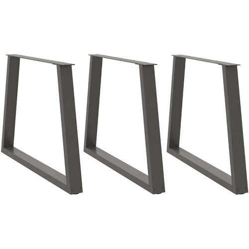  Noge jedilne mize V-oblika 3 kosi Antracit 100x(72-73,3) cm Cene