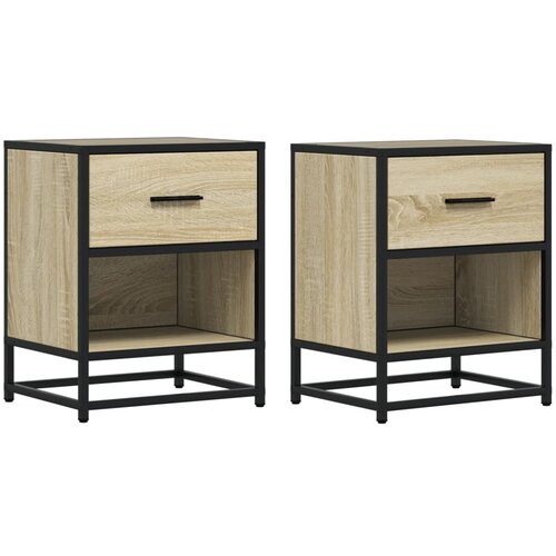 vidaXL Noćni ormarići 2 kom boja hrasta 40x31x50 cm konstruirano drvo Cijene