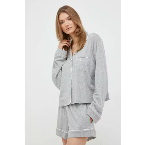Polo Ralph Lauren Pidžama za žene, boja: siva, pamučna