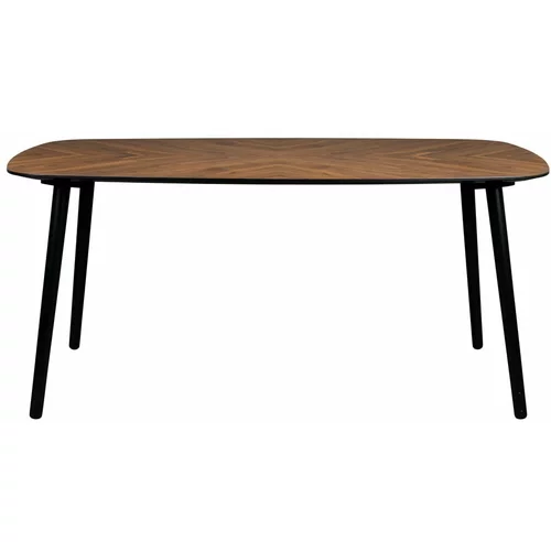 Dutchbone Jedilna miza z mizno ploščo v orehovem dekorju 90x165 cm Clover –