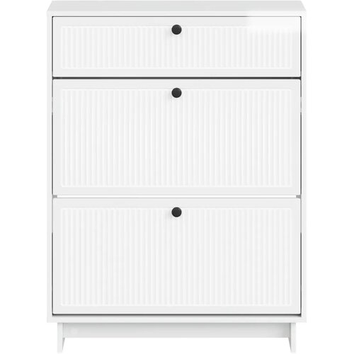  Ormar za cipele EDE 78 x 24 x 103 cm Konstruirano drvo - Bijela visokog sjaja Slike