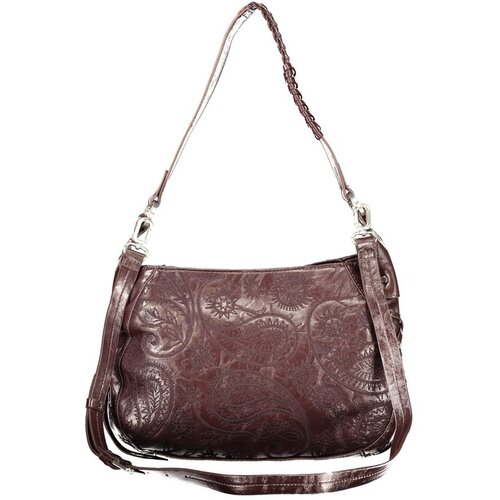 Desigual ženska torba za rame s čipkastim detaljima 20x9x30 cm bordo Slike