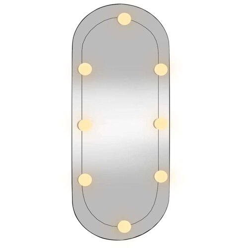  Zidno ogledalo s LED svjetlima 35x80 cm stakleno ovalno Slike