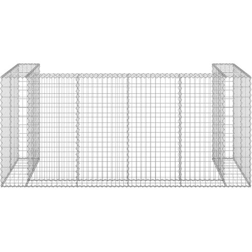VidaXL Gabionski zid za kante od pocinčanog čelika 250 x 100 x 110 cm Slike