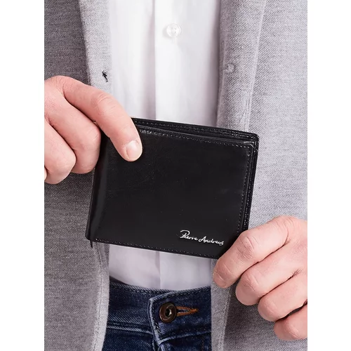 Fashion Hunters Elegantní černá horizontální peněženka pro muže