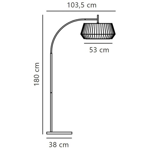 Nordlux Stojeća lampa DICTE 1xE27/60W/230V crna/bela Slike