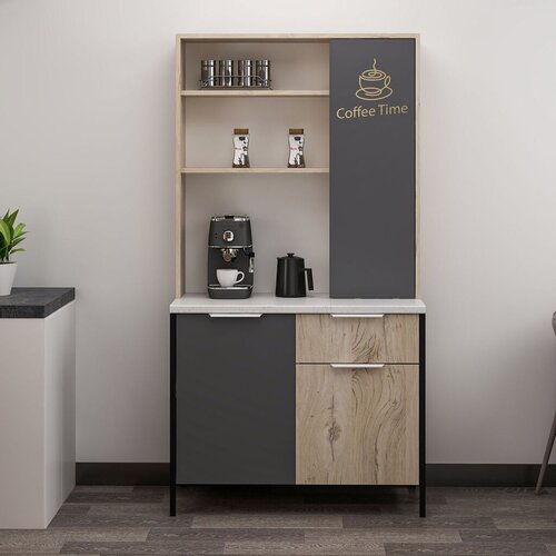 Hanah home vi&amp;scaron;enamenska komoda Andy-8977, 94 x180 x50 cm, Antracit Slike