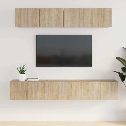  5-dijelni set TV ormarića boja hrasta sonome konstruirano drvo Slike