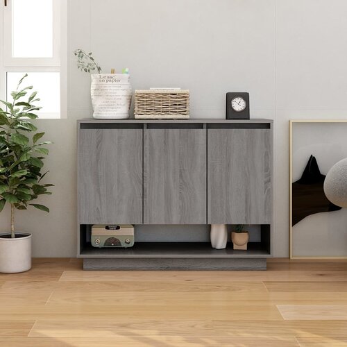  Komoda siva boja hrasta 97 x 31 x 75 cm od konstruiranog drva Cene