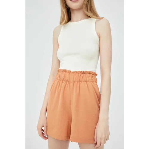 JDY Kratke hlače za žene, boja: narančasta, glatki materijal, visoki struk