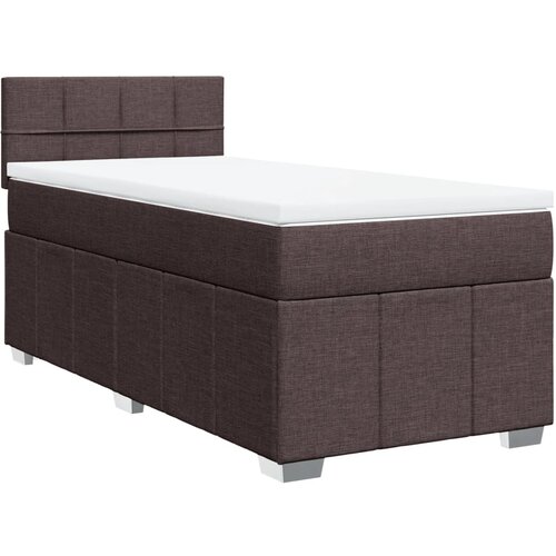 vidaXL Krevet s oprugama i madracem tamnosmeđi 80x200 cm od tkanine Cijene