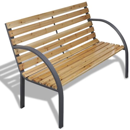 VidaXL Vrtna klupa 120 cm drvo i željezo Slike