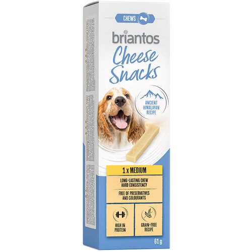 briantos prigrizek s sirom za pse - Za srednje velike pse (2 x 60 g) Cene