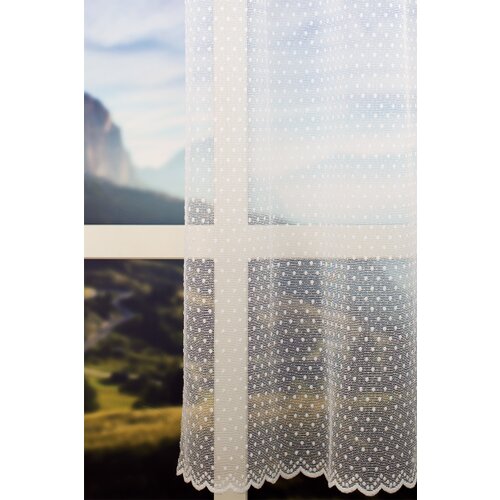 Rovitex Curt bela zavesa sa tačkicama 140x240 cm Slike