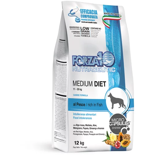 Forza10 Diet Dog Forza 10 Medium Diet z ribo - Varčno pakiranje: 2 x 12 kg
