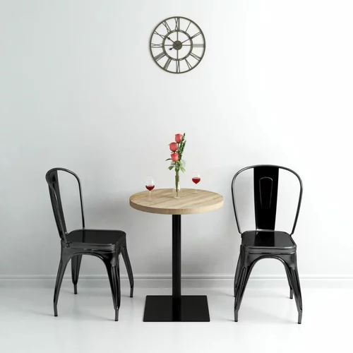 Okrugli stol za bistro od MDF-a i čelika 60 x 75 cm boja hrasta