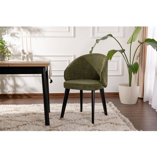 Hanah home stolica bentley - green, black greenblack chair set (2 pieces) Slike
