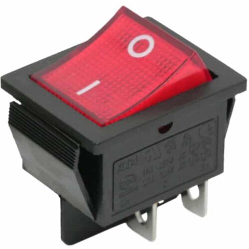 Delight Preklopno vgradno stikalo OFF/ON 16A 250V rdeča osvetlitev Cene