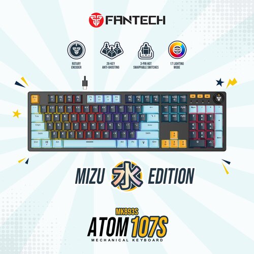 Fantech tastatura mehanička gaming MK893S rgb atom 107S mizu navy (blue switch) Slike