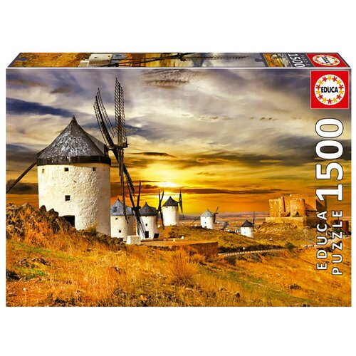 Educa Mesta in vasi sestavljanka 1500 kosov Vetrnice Consuegra, Ve?barvno, (21552875) Cene