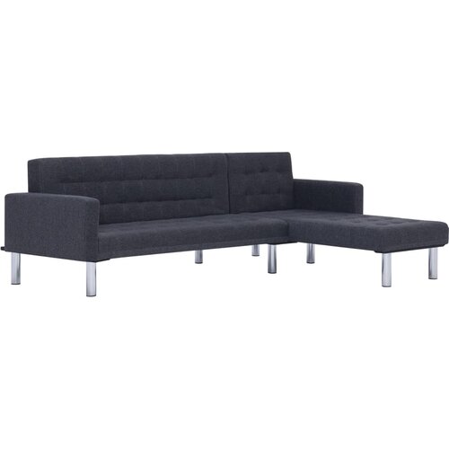 Maison Chic kavč - Sofa - Kanape z ležiščem L-oblike temno siv poliester, (21726991) Cene